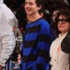 Timothee Chalamet 2026 NBA Playoffs Striped T-Shirt