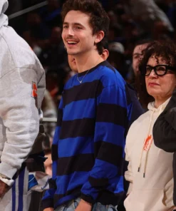 Timothee Chalamet 2026 NBA Playoffs Striped T-Shirt