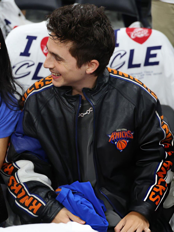 Timothée Chalamet NY Knicks Finals Leather Jacket