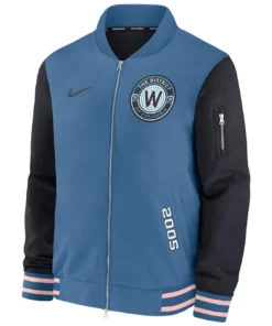 Washington Nationals Blue 2026 City Connect Full-Zip Dugout Bomber Jacket