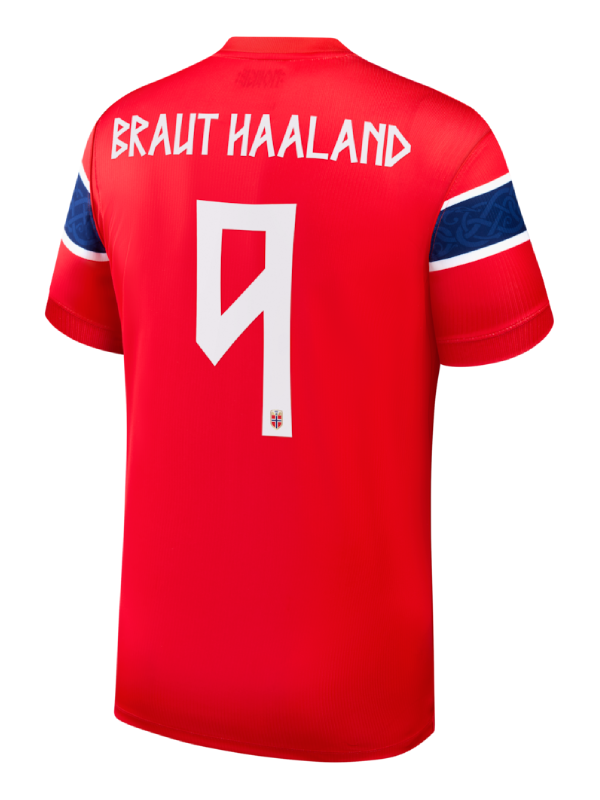 Erling Haaland 2026 Norway Home Red Jersey