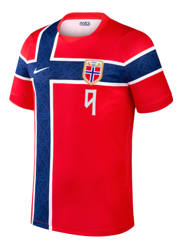 Erling Haaland Norway 2026 Home Red Jersey
