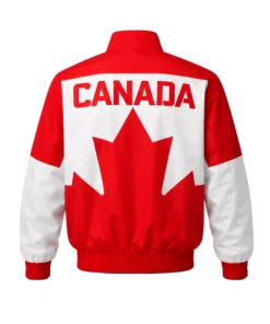FIFA World Cup 2026 Canada Nylon Windbreaker White And Red Jacket