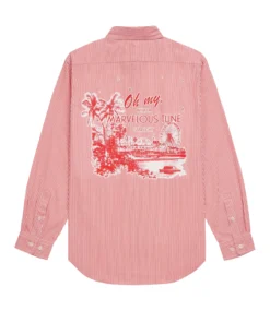 Oh My, What A Marvelous Tune Button Down Pink Shirt