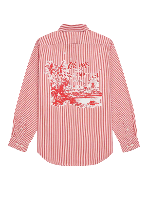 Oh My, What A Marvelous Tune Button Down Pink Shirt