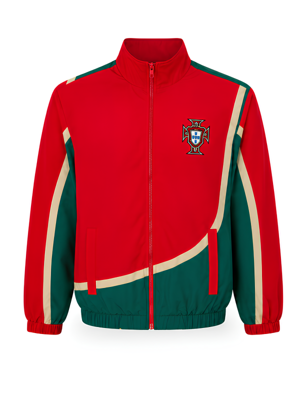 Portugal Red And Green Windbreaker Jacket
