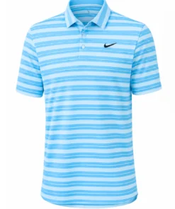 Scottie Scheffler Memorial Tournament 2026 Blue And White Polo Stripe Shirt