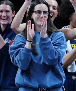 Shoot More Threes Caitlin Clark Blue Hoodie