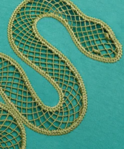 Taylor Swift Island Breeze & Lights Down Low Crochet Snake Blue Tee