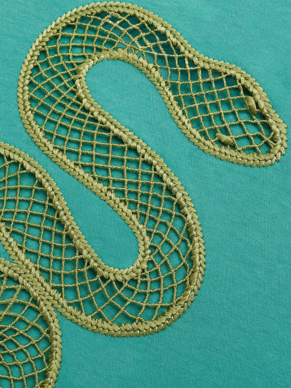 Taylor Swift Island Breeze & Lights Down Low Crochet Snake Blue Tee
