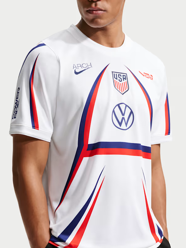 USA x V.A.A. Academy Pro Short Sleeve Soccer White Top