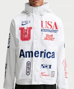 USA x V.A.A. Woven Staff White Jacket