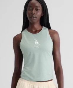 Womens Los Angeles Dodgers Fanatics Sage Green Clutch Tank Top