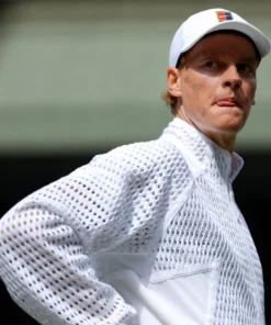 2026 Wimbledon Championships Tournamnet Jannik Sinner Cable Knit White Jacket