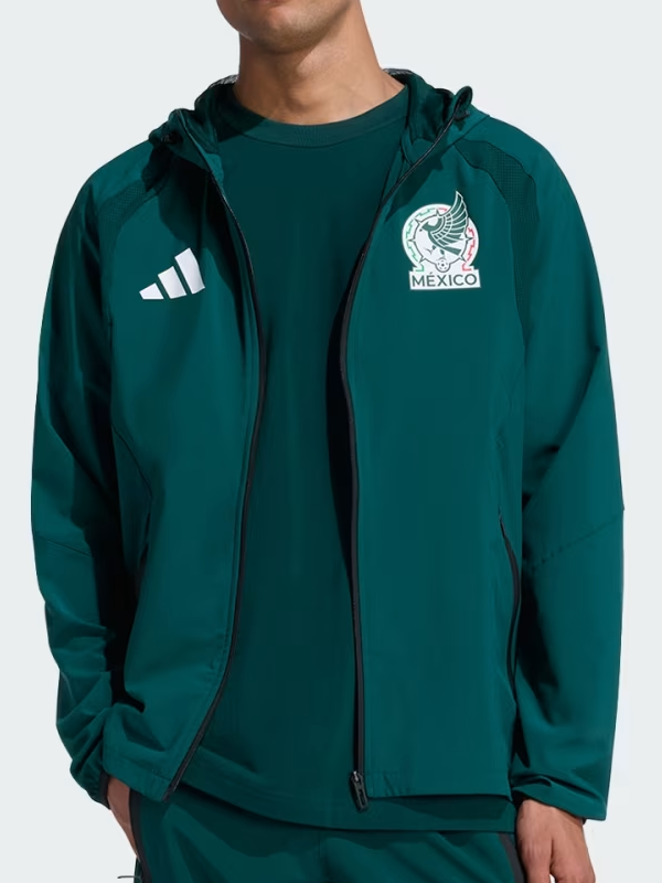 Adidas Mexico Tiro Travel Full Zip Windbreaker Green Jacket
