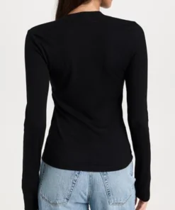 Beth Dutton Dutton Ranch Black Long Sleeve Henley Top