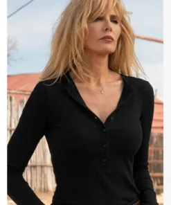 Dutton Ranch Beth Dutton Black Long Sleeve Henley Top