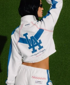 Los Angeles Dodgers Off Season x MLB White Lightweight Track Jacket