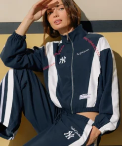 New York Yankees Off Season x MLB Navy Blue Lightweight Full-Zip Track Jacket
