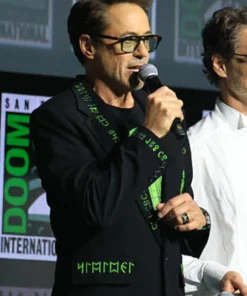 Robert Downey Jr San Diego Comic-Con 2026 Black And Green Blazer