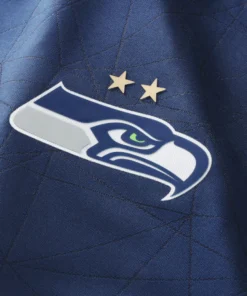 Seattle Seahawks Fanatics Football x Football V-Neck 2026 Navy Blue Fan Top
