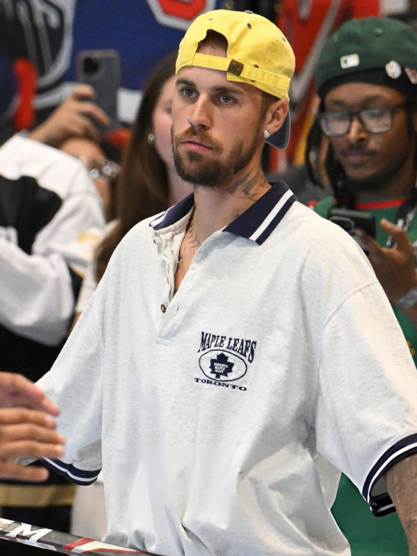 Toronto Maple Leafs Justin Bieber White Shirt