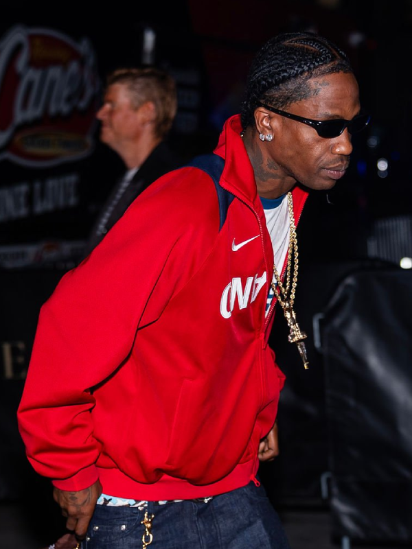 Travis Scott England Red Anthem Zipper Jacket