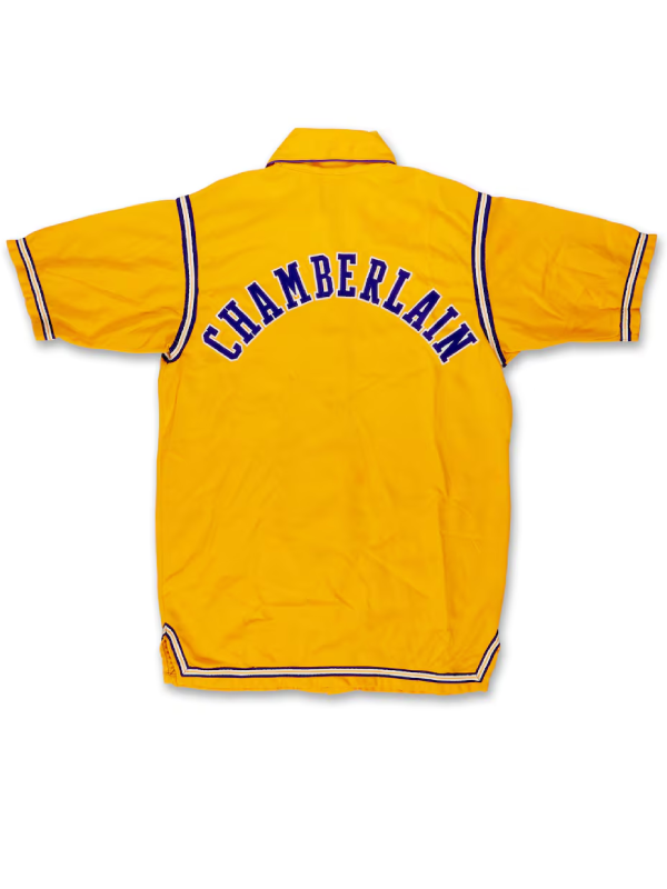 Wilt Chamberlain Lakers Warm Up Yellow Jacket