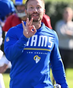 Los Angeles Rams Sean McVay Blue Hooded Top