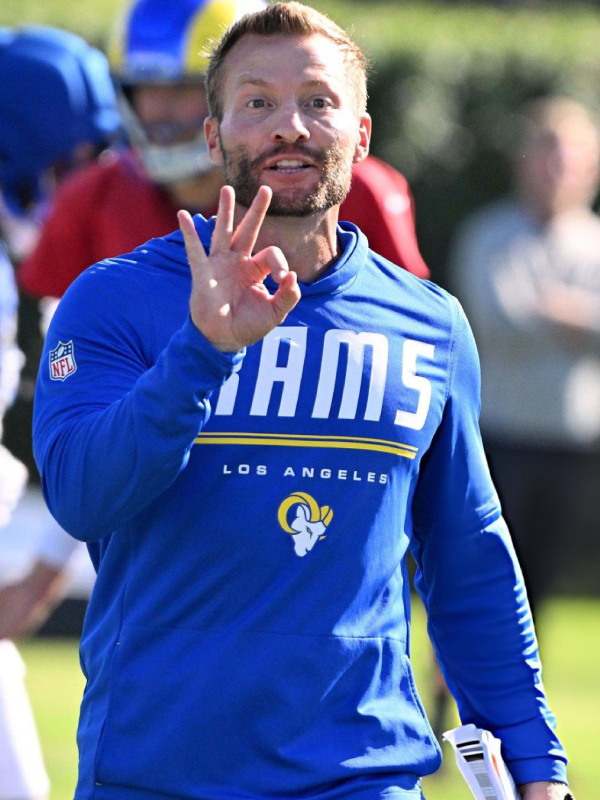 Los Angeles Rams Sean McVay Blue Hooded Top