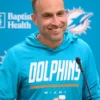 Miami Dolphins Jeff Hafley Blue Hooded Top