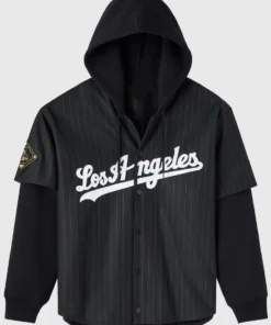 OVO x MLB 2026 Los Angeles Dodgers Black Jersey Hoodie