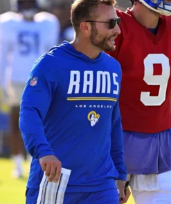 Sean McVay Los Angeles Rams Blue Hooded Top