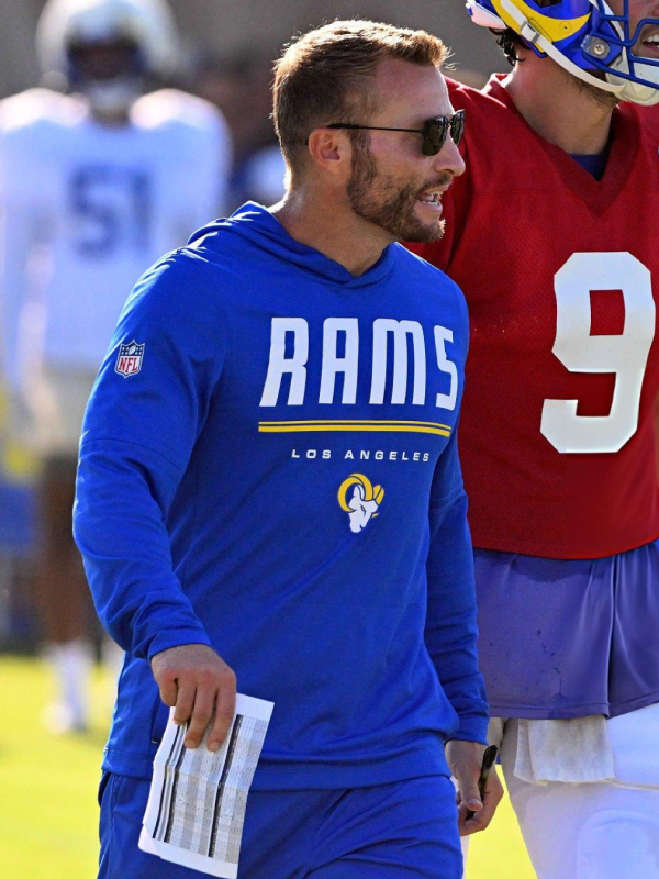 Sean McVay Los Angeles Rams Blue Hooded Top