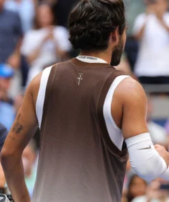 2026 US Open Carlos Alcaraz Brown & White Tank Top