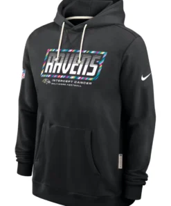 Baltimore Raven Black 2026 Crucial Catch Hoodie