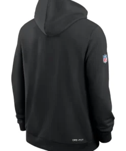 Baltimore Raven Black 2026 Crucial Catch Sideline Pullover Hoodie