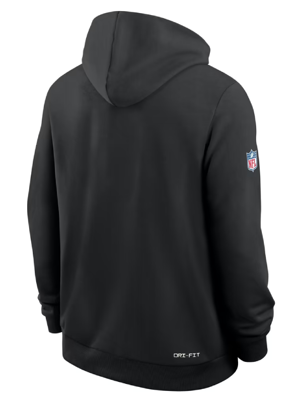 Baltimore Raven Black 2026 Crucial Catch Sideline Pullover Hoodie