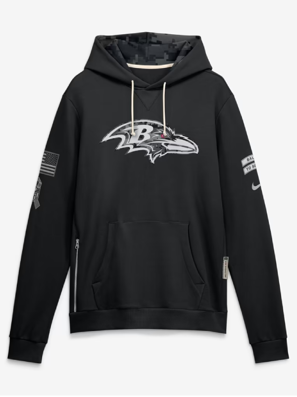 Baltimore Ravens Black Salute To Service 2026 Hoodie