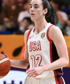Caitlin Clark 2026 USA Basketball FIBA Womens World Cup White Jersey