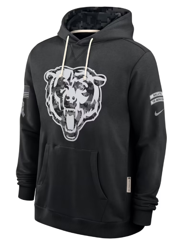 Chicago Bears Black 2026 Salute To Service Hoodie