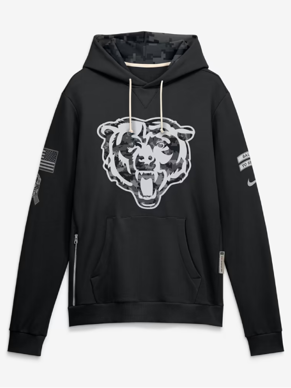 Chicago Bears Black Salute To Service 2026 Hoodie