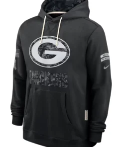 Green Bay Packers Black 2026 Salute To Service Hoodie