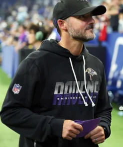 Jesse Minter Baltimore Ravens 2026 Sideline Black Hoodie