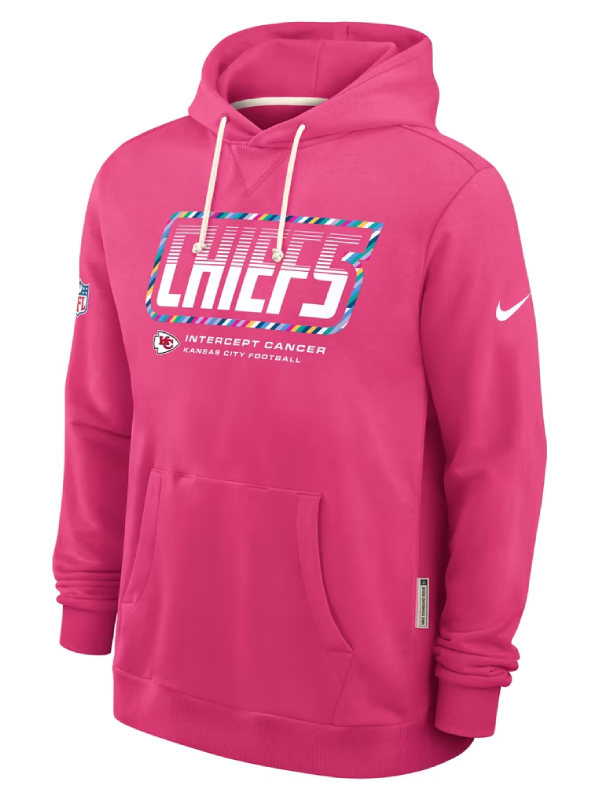 Kansas City Chiefs Pink 2026 Crucial Catch Hoodie