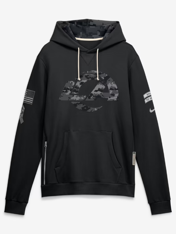 Los Angeles Rams Black Salute To Service 2026 Hoodie