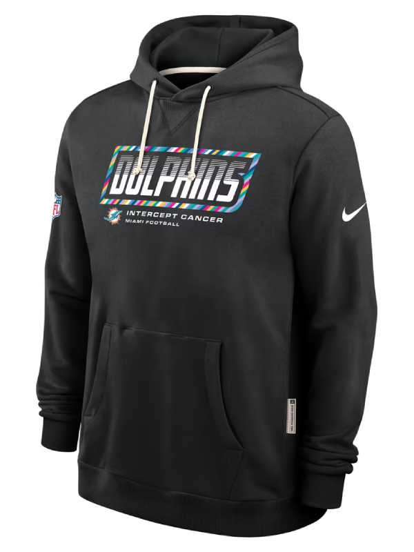 Miami Dolphins Black 2026 Crucial Catch Hoodie