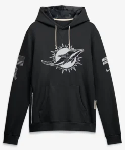 Miami Dolphins Black Salute To Service 2026 Hoodie