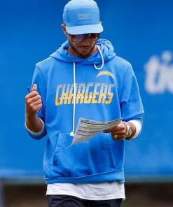 Mike McDaniel Los Angeles Chargers 2026 Sideline Blue Hoodie