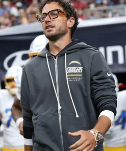 Mike McDaniel Los Angeles Chargers 2026 Sideline Full-Zip Hoodie